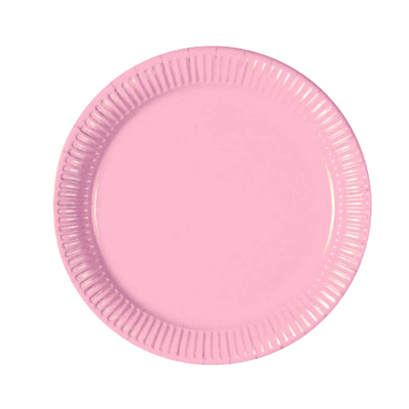 Solid Pink 9inches Lunch Paper Plate 10pcs